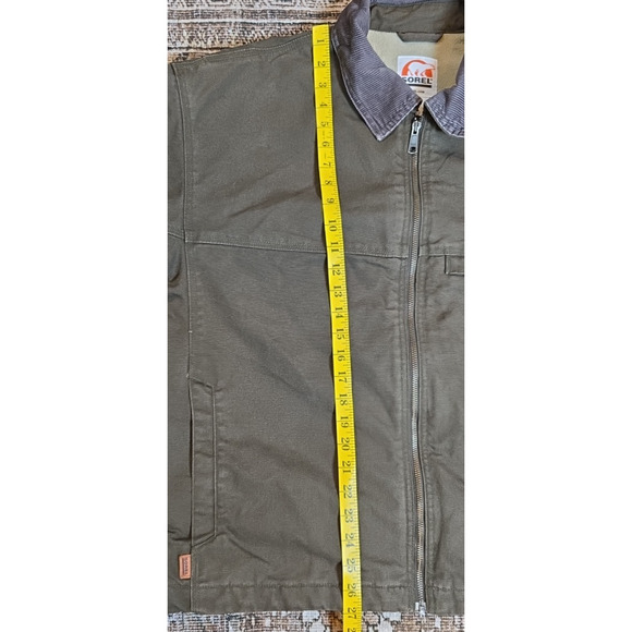 VTG Sorel Duck Canvas Barn Jacket Mens XL Green Chore Coat Workwear Quilted - Picture 6 of 13